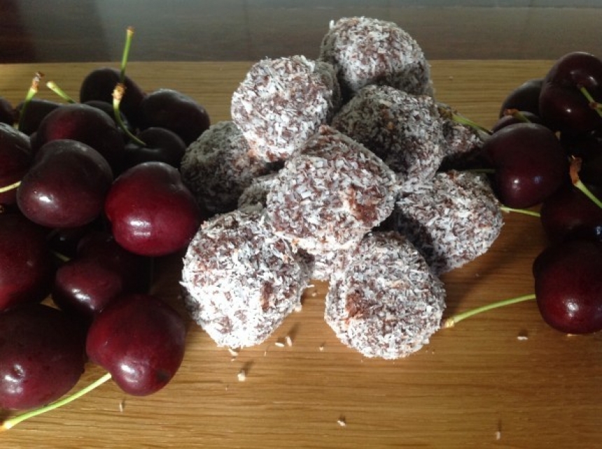 Cherry ripe truffles
